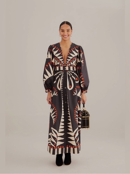 FARM Rio Dresses & Skirts - Farm Rio Coconut Grove Puff Sleeve Maxi Dress NWT